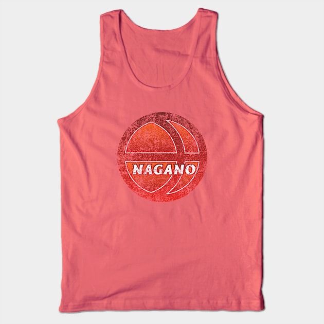 Nagano Prefecture Japanese Symbol Distressed Tank Top by PsychicCat